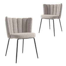 Elrik Boucle Dining Chairs (Set of 2)