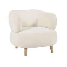 White Aikka Upholstered  Armchair