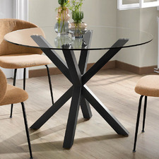 Cillin Glass-Top Dining Table