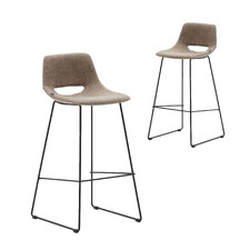 65cm Sumara Chenille Barstools (Set of 2)