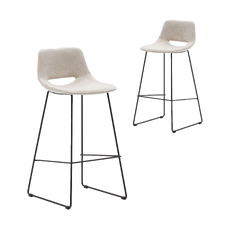65cm Sumara Chenille Barstools (Set of 2)