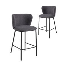 65cm Claire Chenille Barstools (Set of 2)