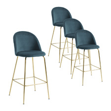 65cm Marius Velvet Barstools (Set of 4)
