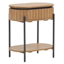 Lagan Mango Wood Bedside Table with Drawer