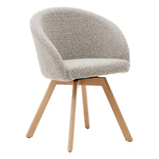 Blythe Boucle Swivel Dining Chair