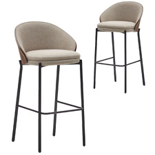 77cm Hudson Upholstered Barstools (Set of 2)