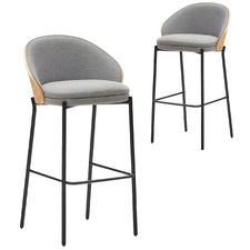 77cm Hudson Upholstered Barstools (Set of 2)