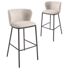 75cm Carter Chenille Barstools (Set of 2)