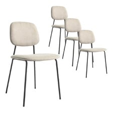 (Set of 4) Bettina Chenille Dining Chairs