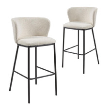 75cm Livio Boucle Bar Stools (Set of 2)