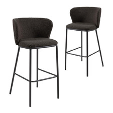 75cm Livio Boucle Bar Stools (Set of 2)