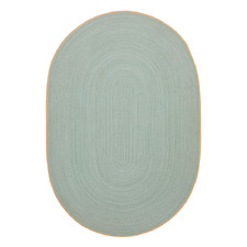 Green Fausto Flat-Woven Oval Indoor/Outdoor Rug