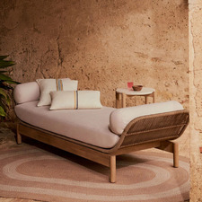 Dalfred Acacia Wood Outdoor Daybed