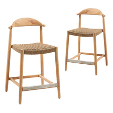 Ramona Acacia Wood Bar Stools (Set of 2)