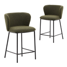 Elodie Boucle Bar Stools (Set of 2)