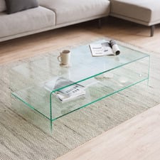 Roscoe Rectangular Glass Coffee Table