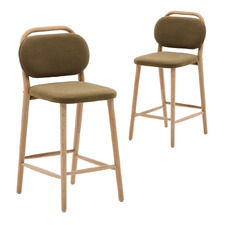 66cm Aurelia Chenille Bar Stools (Set of 2)