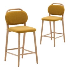 66cm Aurelia Chenille Bar Stools (Set of 2)