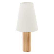 Lillian Rubberwood Floor Lamp