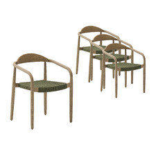 Windsor Acacia Wood Outdoor Dining Chairs (Set of 4)