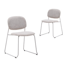 Haven Chenille Armless Dining Chairs (Set of 2)