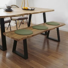 Drava Acacia Wood & Metal Bench