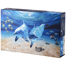 500 Piece Playful Dolphins Underwater Buddies Jigsaw Puzzle