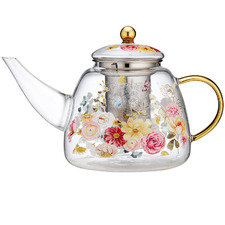 Springtime Soiree 1.3L Glass Teapot with Infuser