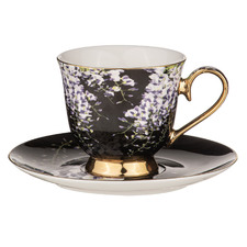 Dark Florals Wisteria 180ml Cup & Saucer