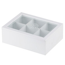 Tea Time 6 Slot Wooden Tea Box