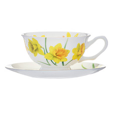 2 Piece Botanical Symphony Daffodil Cup & Saucer Set