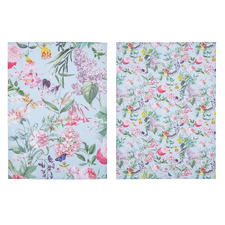 2 Piece Romantic Garden Cotton Kitchen Towel Set