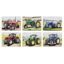 6 Piece Tractors Then & Now Placemat Set