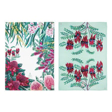 2 Piece Stuart Desert Pea Native Flora Kitchen Towel Set