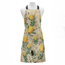 Golden Banksia Linen & Cotton Apron