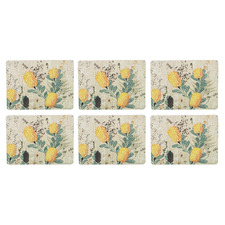 Golden Banksia Rectangular Placemats (Set of 6)