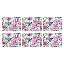 Birds & Blooms Rectangular Placemats (Set of 6)