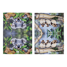 2 Piece Kookaburra & Koala Babies of the Bush Kitchen Towel Set
