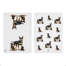 2 Piece Kelpie Puppy Love Kitchen Towel Set