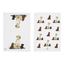 2 Piece Labrador Puppy Love Kitchen Towel Set