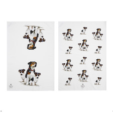 2 Piece Jack Russell Puppy Love Jack Kitchen Towel Set