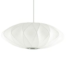 Bubble Saucer Replica Fabric Criss Cross Pendant Light