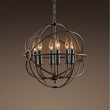 Foucault's Orb Iron Chandelier Rustic Iron Replica