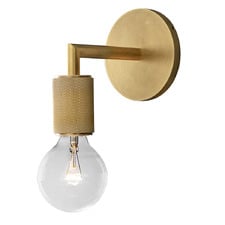 Travis Gold Brass Exposed Bulb Wall Light