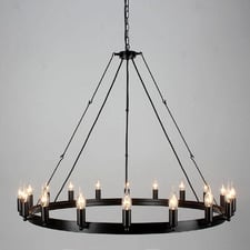 Camino 18 Light Iron Chandelier