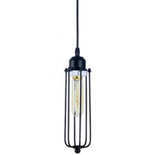Black Harvey Caged Pendant Light