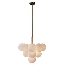 Dawson Grape Frosted Glass 13 Light Chandelier
