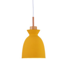 Stamp Yellow Bell Plywood Pendant Light