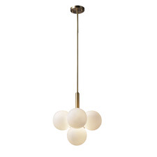 Dawson Grape Frosted 5 Light Chandelier