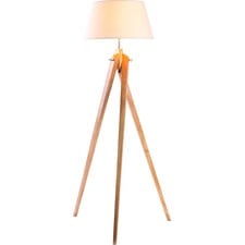 Rosalyn Natural Large Bamboo Twist Tripod Floor Lamp